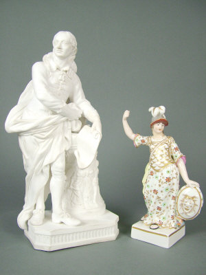 Appraisal: Derby figure of Minerva wearing helmet breastplate floral dress and