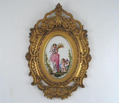 Appraisal: An oval Continental porcelain plaque painted with Demeter the Greek