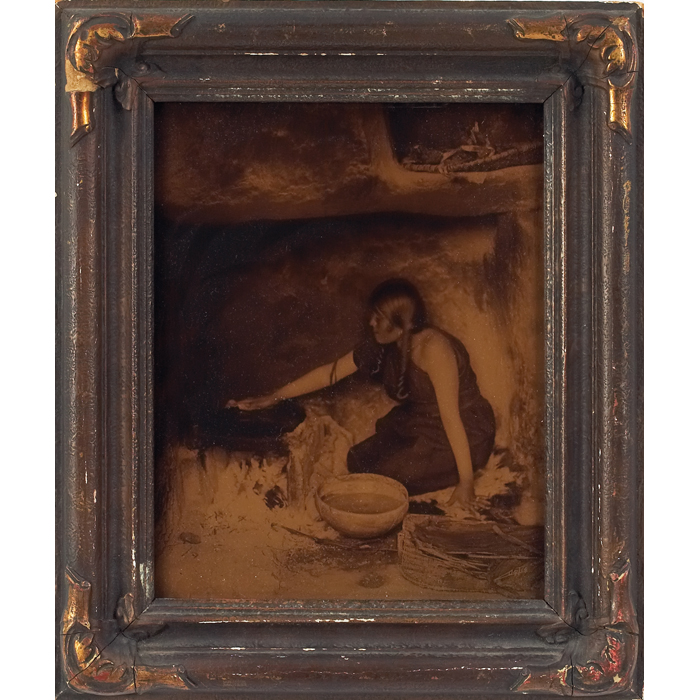 Appraisal: Edward Sheriff Curtis orotone ''The Piki Maker '' signed in