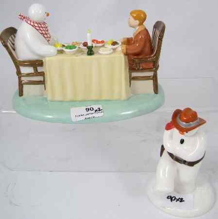 Appraisal: Coalport Snowman figures Dinner for Two and Cowboy Jig boxed