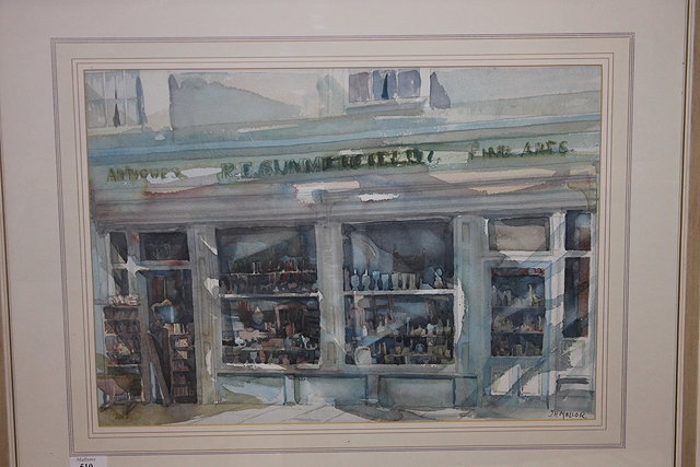 Appraisal: John Mellor British - Summerfield antique shop signed watercolour x