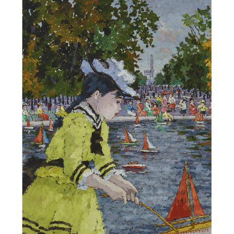 Appraisal: Suzanne Eisendieck - LE BASSIN DES TUILLERIES French Oil on