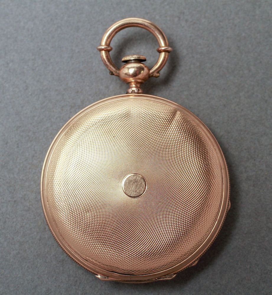 Appraisal: K Gold Laroche Geneve Hunter Case Pocket Watch K yellow