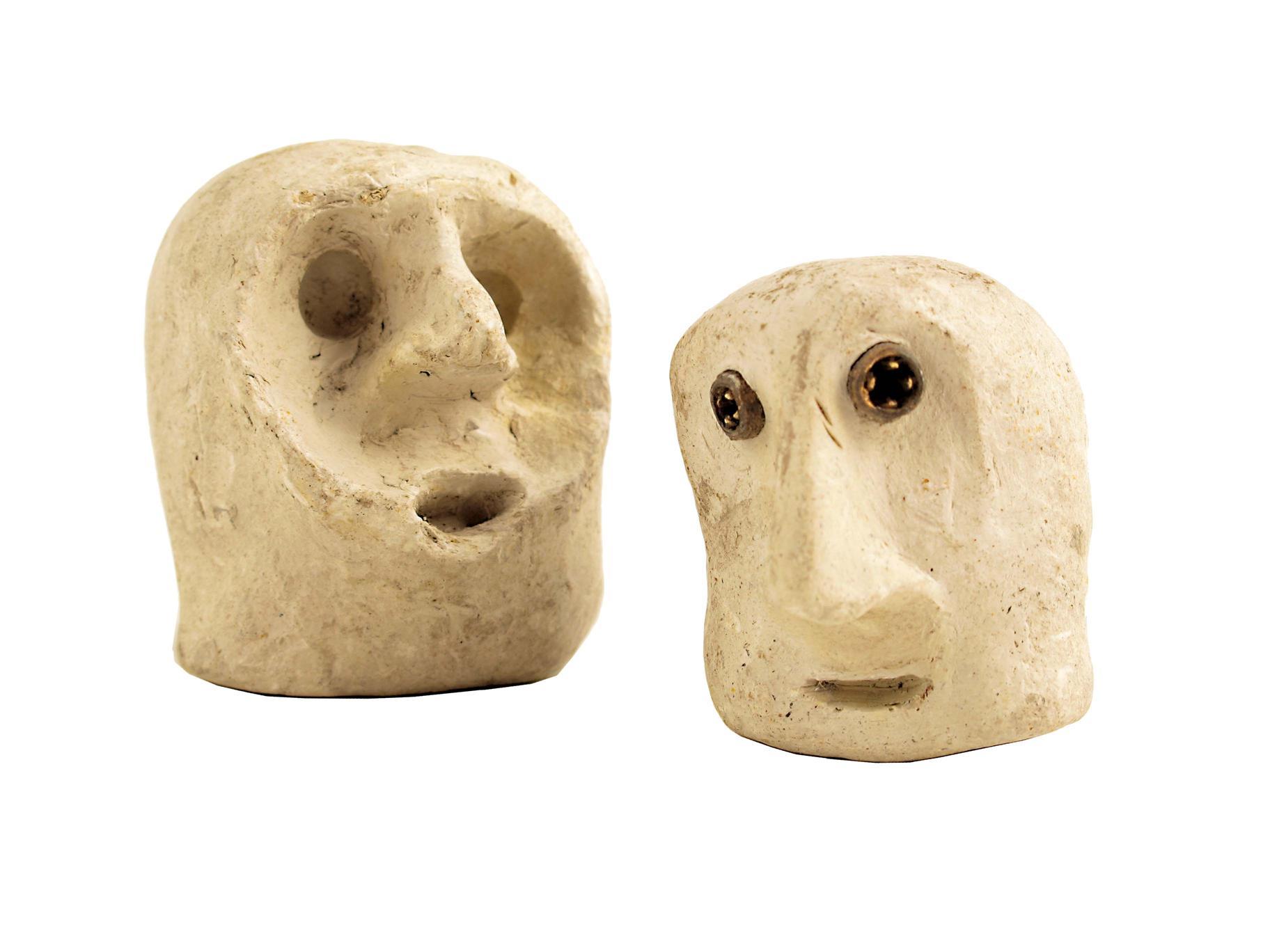 Appraisal: Two Sepik river Mud People miniature heads