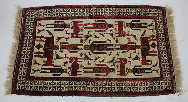 Appraisal: A MID TO LATE TH CENTURY EASTERN RED AND CREAM