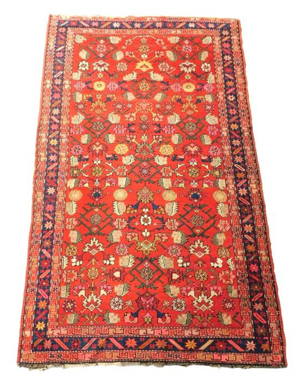 Appraisal: RUG Antique Caucasian Karabagh ' x ' wool on cotton