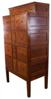 Appraisal: Library Bureau Sole Makers Tiger Oak File Cabinet Early th