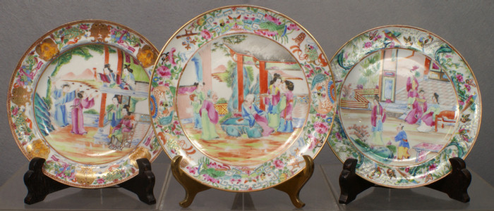 Appraisal: Chinese export porcelain assorted mandarin plates - d and d