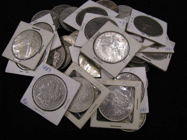 Appraisal: Morgan Silver Dollars to mixed