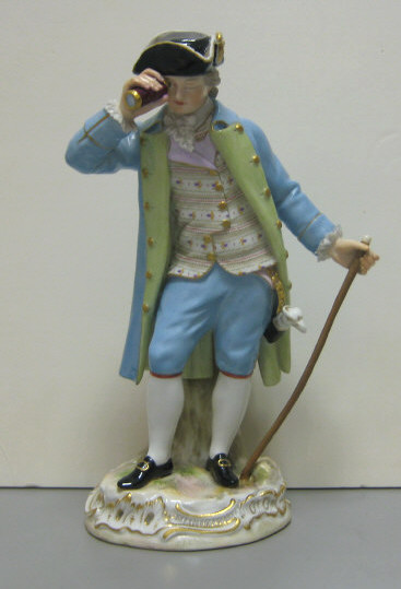 Appraisal: MEISSEN PORCELAIN FIGURE AFTER ACIER Man in a tricorn hat