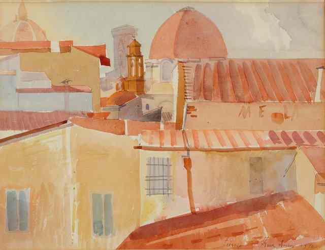 Appraisal: Frank Archer British - Firenze signed dated and titled watercolour