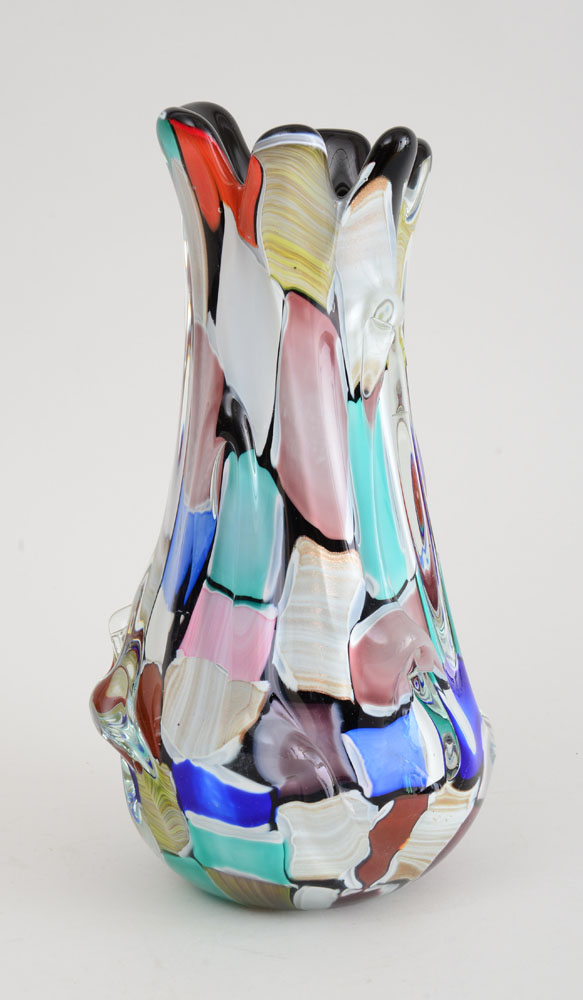 Appraisal: AVEM MURANO ITALY VASE Internally decorated glass with label 'Made