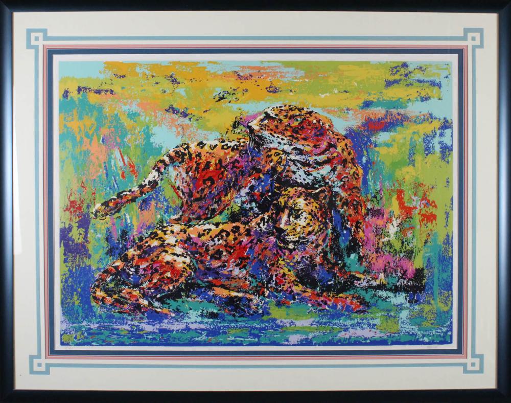 Appraisal: MARK KING New York California - serigraph Leopard's Pride Pencil