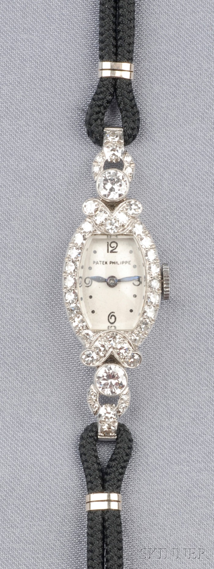 Appraisal: Lady's Platinum and Diamond Wristwatch Patek Philippe the white metal