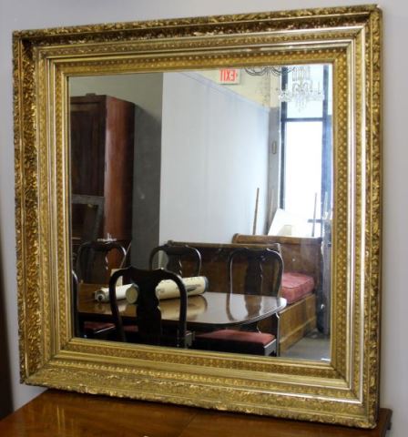 Appraisal: th Century Gilded Frame as Mirror From a Scarsdale NY