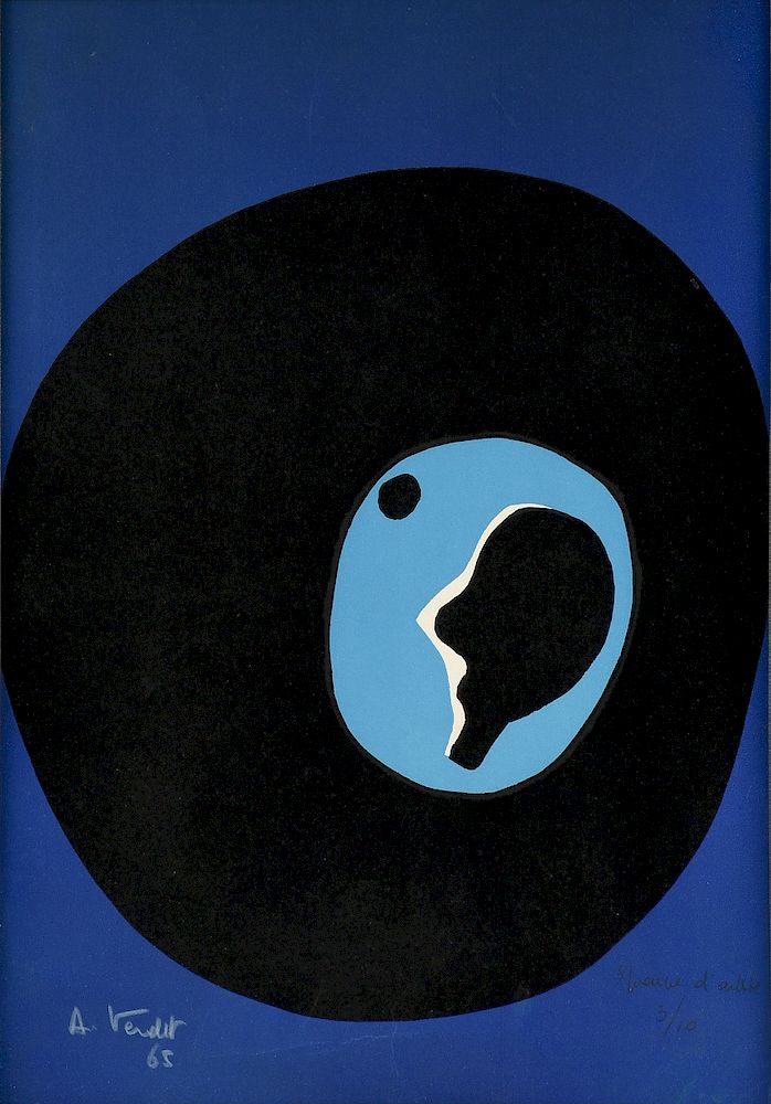 Appraisal: circle of JEAN ARP French Swiss - A MINIMALIST SERIGRAPH