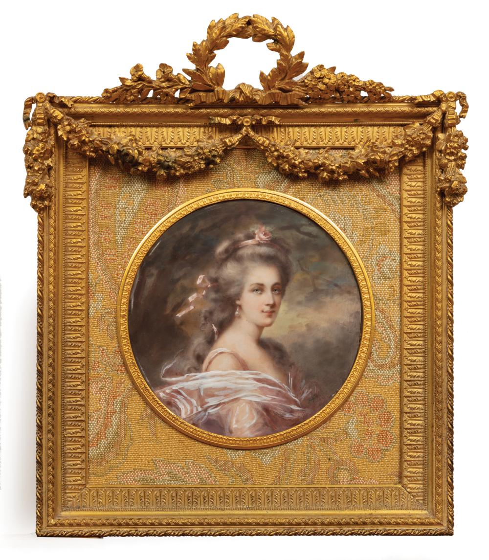 Appraisal: Continental School th c Portrait of a Lady in Pink