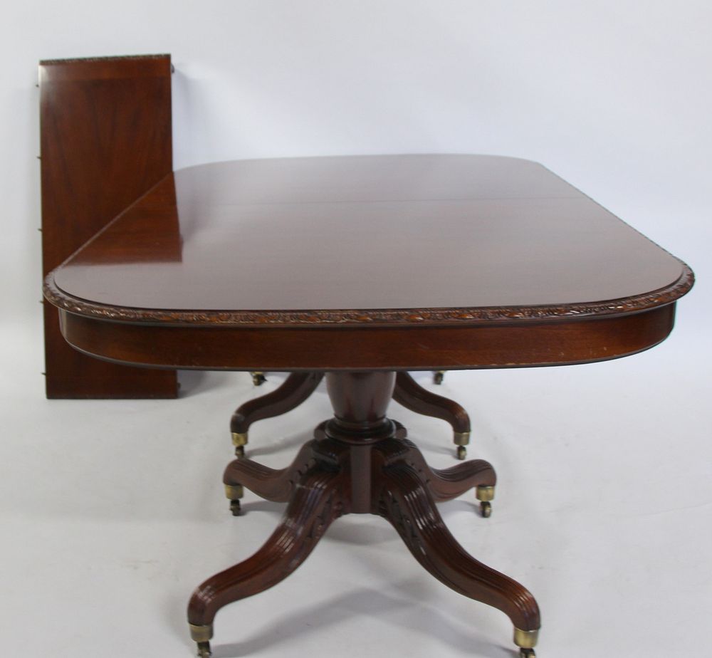 Appraisal: John Widdicomb Signed Mahogany Dining table With Boxed Leaves From