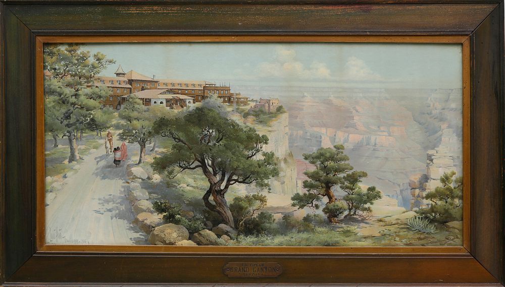 Appraisal: Louis Akin Color Chromolithograph El Tovar - Grand Canyon -