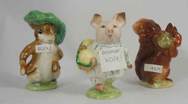 Appraisal: Beswick Beatrix Potter Figures Squirrel Nutkin and Benjamin Bunny BP