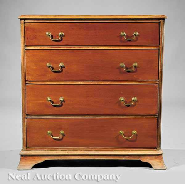 Appraisal: An Antique American Cherrywood Chest of Drawers th c and