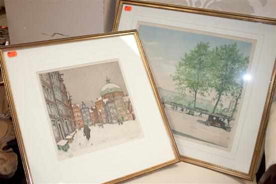 Appraisal: Tabik Frantisek Simon th century ''Snow in Amsterdam'' and ''Quai