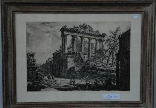 Appraisal: PIRANESI GIOVANNI BATTISTA ITALIAN TH C Etching Veduta del tempio