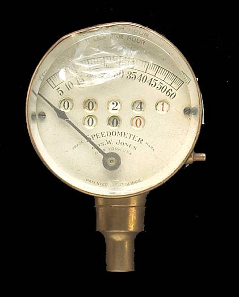 Appraisal: A Jos W Jones speedometer patented September - mph scale