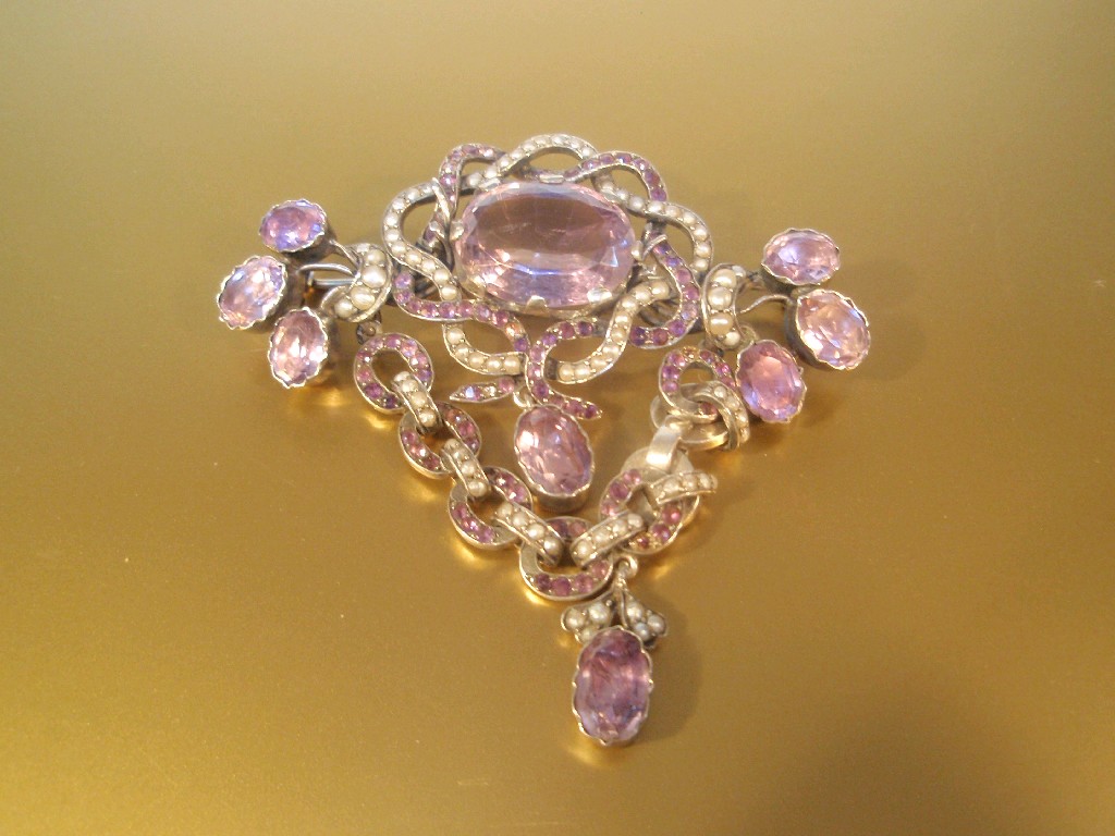 Appraisal: A Victorian brooch of robust size and construction of white