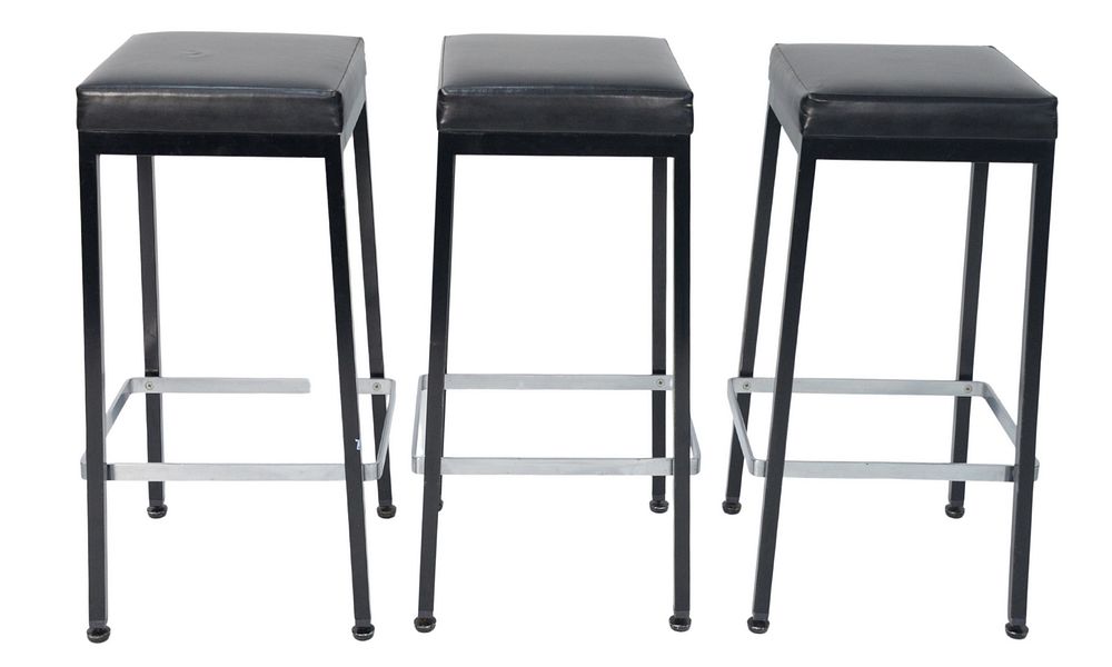 Appraisal: Set of Three Knoll Bar Stools having Knoll label height