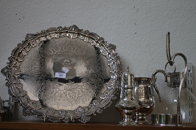 Appraisal: A COLLECTION OF SILVER PLATED WARE to include a large