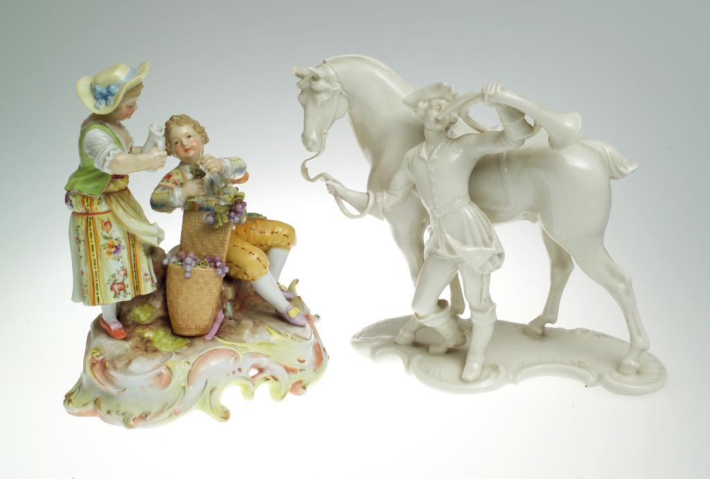 Appraisal: GERMAN PORCELAIN FIGURE GROUP POSSIBLY BERLIN LATE th EARLY th