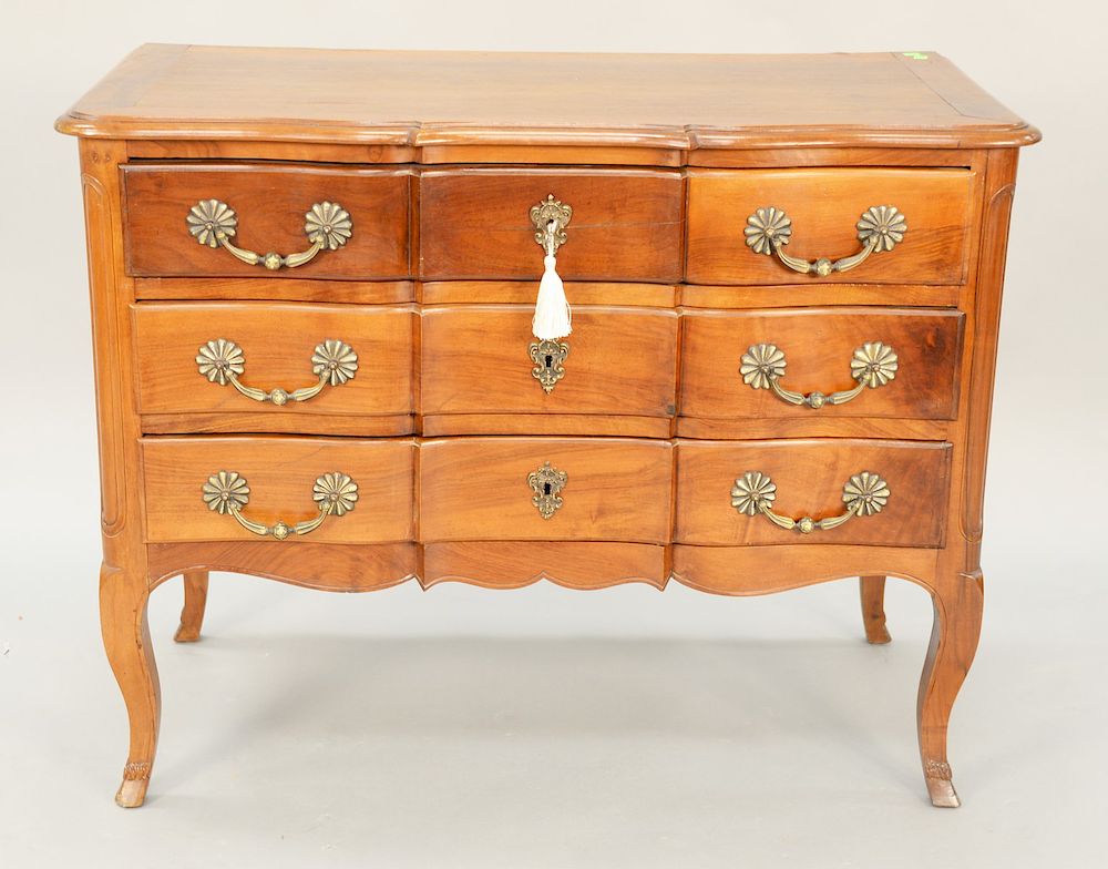 Appraisal: Louis XV style fruitwood commode ht in top x Louis