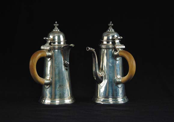 Appraisal: PAIR OF SMALL SIDE SPOUT LIGHTHOUSE SHAPED TEAPOTS Both have