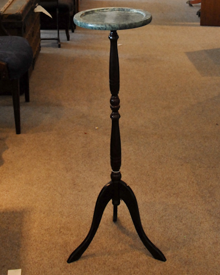 Appraisal: Leg Candle Stand with Marble Top from the Bombay Company