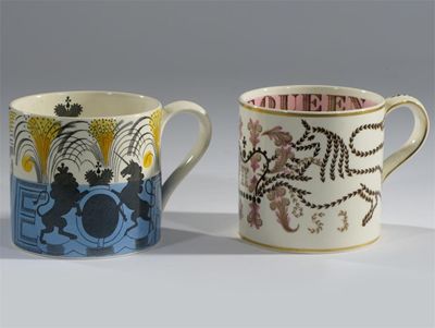 Appraisal: E R' a Wedgwood Commemorative mug designed by Eric Ravilious