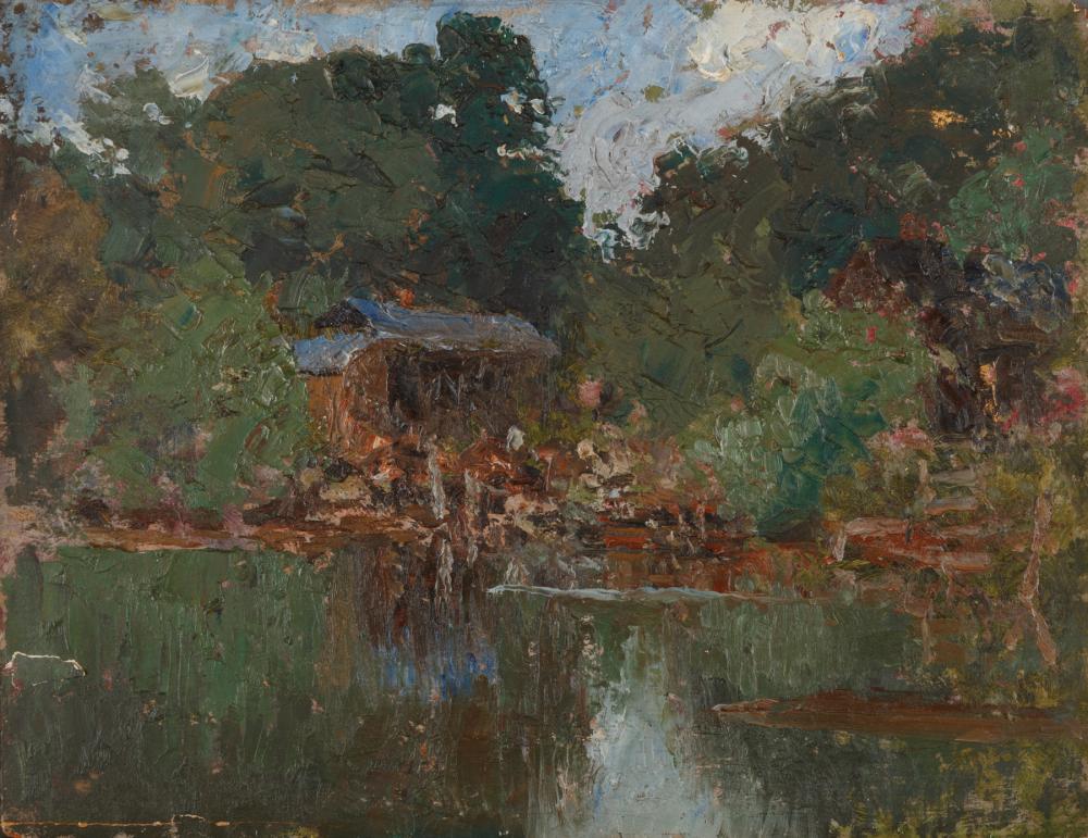 Appraisal: Henry Mortikar Rosenberg American - House in a Landscape oil