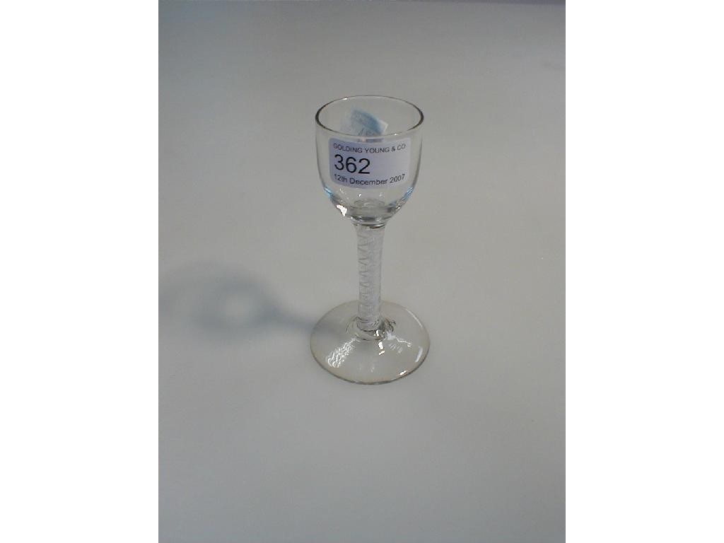 Appraisal: An Opaque double twist stem glass high -