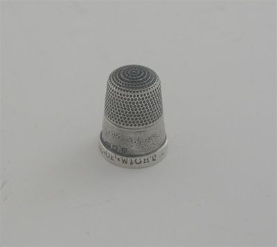 Appraisal: A late Victorian thimble stamped with a view of OSBORNE