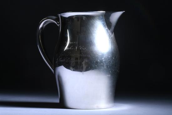 Appraisal: REED BARTON STERLING SILVER PITCHER Paul Revere pattern Engraved inscription