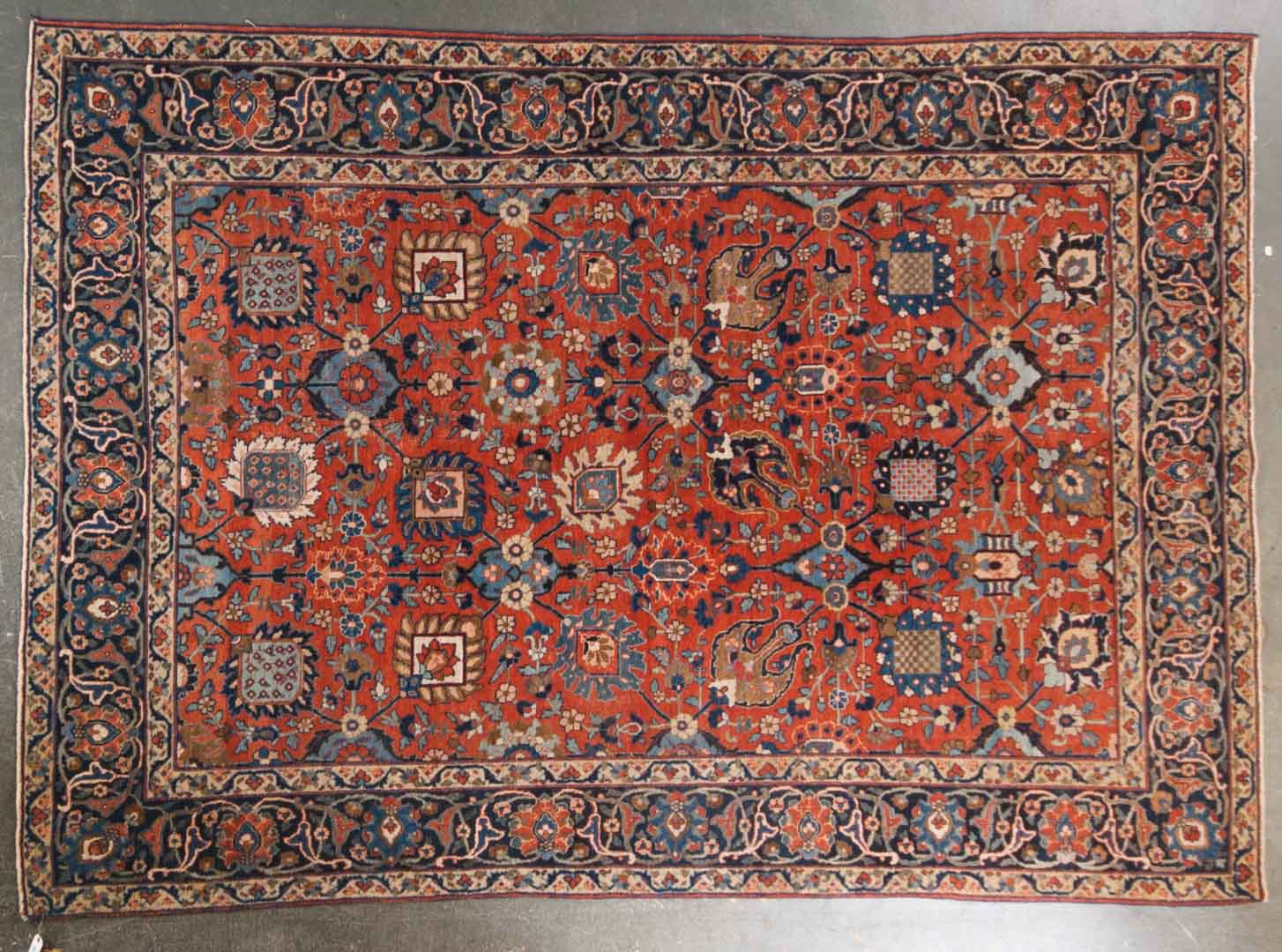 Appraisal: Semi-antique Tabriz rug approx x Persia circa