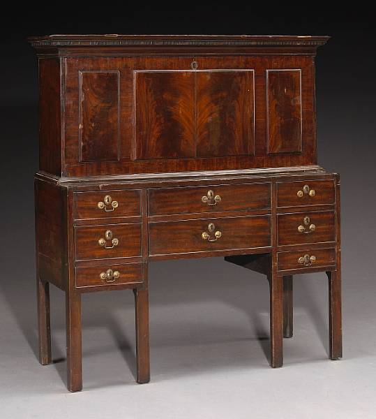 Appraisal: A George III mahogany secretary last quarter th century height