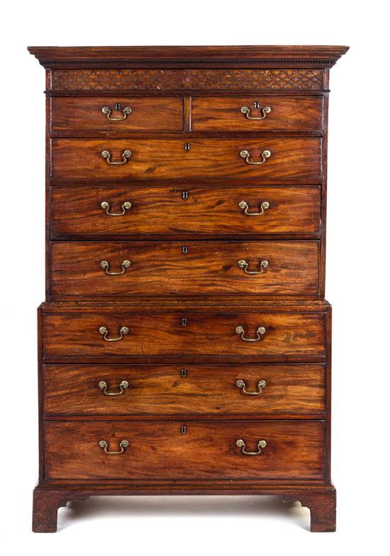 Appraisal: Sale Lot A George III Chippendale Style Mahogany Chest on