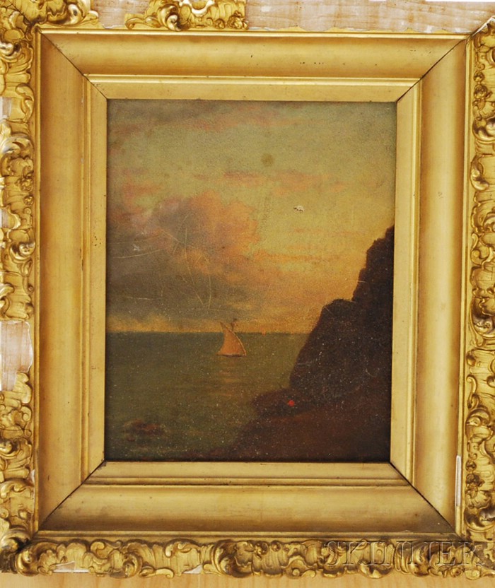 Appraisal: Framed th Century American School Oil on Canvas Marine View