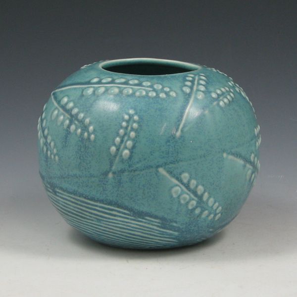 Appraisal: Rookwood Art Deco ball vase in speckled matte blue from