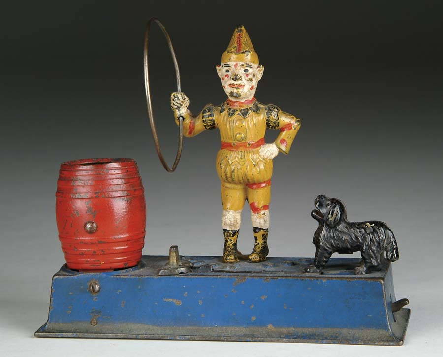 Appraisal: TRICK DOG MECHANICAL BANK Manufactured by Hubley this later mechanical