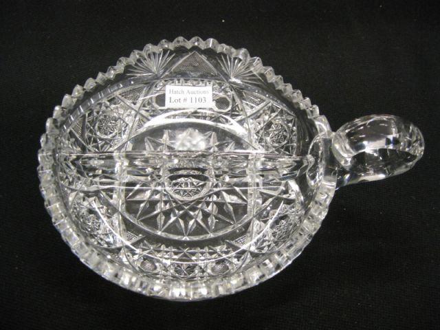 Appraisal: Brilliant Period Cut Glass Divided Nappy handled unusual