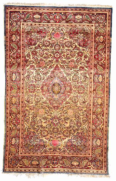 Appraisal: A Silk Kashan rug Central Persia early th century size