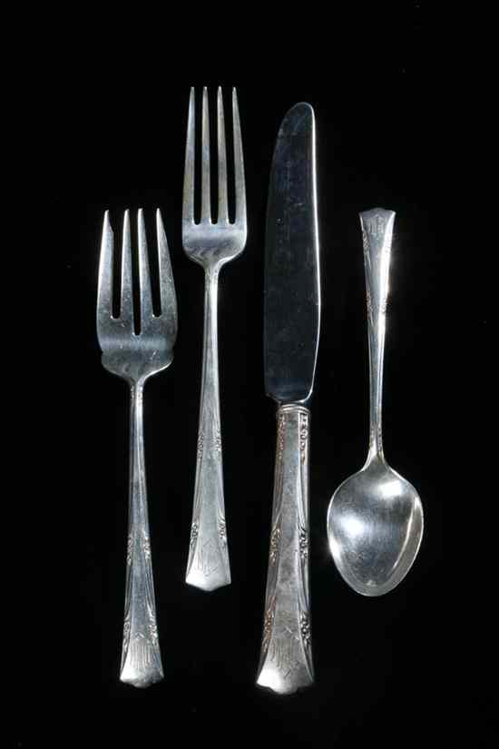 Appraisal: -PIECE GORHAM STERLING SILVER FLATWARE SERVICE ''Greenbrier'' pattern Service for