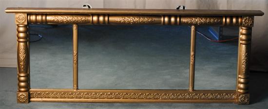 Appraisal: A Federal Gilt Overmantle Mirror in three parts having a